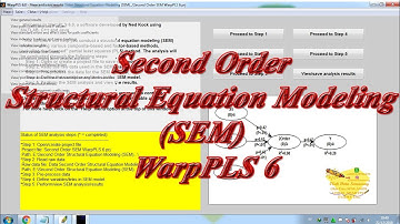 Second Order Structural Equation Modeling (SEM) WarpPLS 6