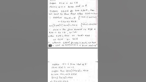 Prime ideal, R/N is a integral domain iff N is a prime ideal