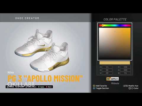 NBA 2k21 Shoe Creator | Nike PG 3 “Apollo Mission”