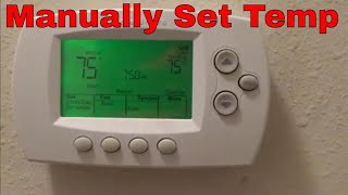 How To Manually Change Your Honeywell Smart Thermostat Temperatures Series RTH6500WF or RTH6580WF