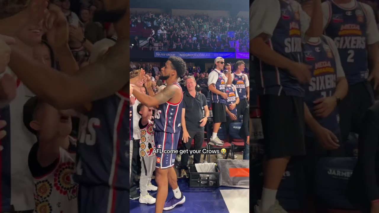 These Adelaide Crows players were the 36ers’ No.1 fans during the Championship Series 🤝