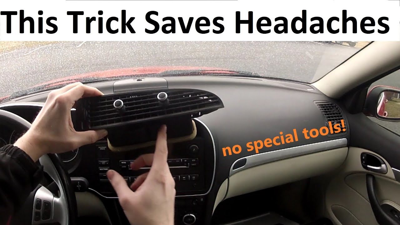How to Remove That Pesky Saab HVAC Vent