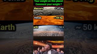 Your Weight on Different Planets 🌍 | Mercury, Venus, Earth, Mars Comparison #space