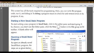 class 6 Small Basic Saving and opening the program