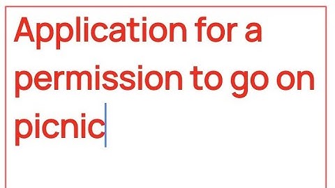 Application for permission to go on a picnic @englishwithazim