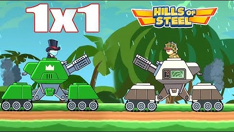 HILLS OF STEEL : IS ERROR IN GEM MANIA ?? 1 X 1 ONLINE BATTLE - ALL 18 MAX LEVEL TANKS