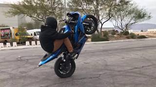 LONGEST NO HANDED WHEELIE!