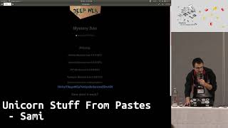 Hack.lu 2018 LT: Unicorn Stuff From Pastes - Sami