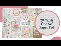 20 Cards | Doodlebug Design Made with Love 6x6 Paper Pad