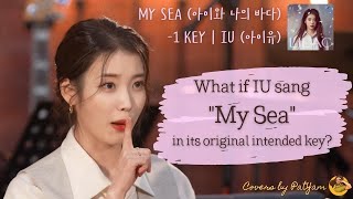 What if IU sang &quot;My Sea&quot; in its original intended key? | 아이와 나의 바다 | IU (아이유) | -1 key with Lyrics