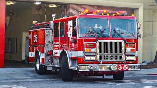 LAFD Engine 35 & Rescue 35 Responding