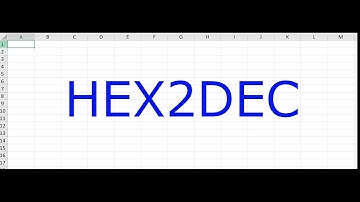 Excelerated Engineering Encyclopedia Entry 208: HEX2DEC()