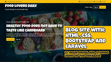 Blog Site with HTML, CSS, Bootstrap n Laravel: 15 Registering and storing Users in the database