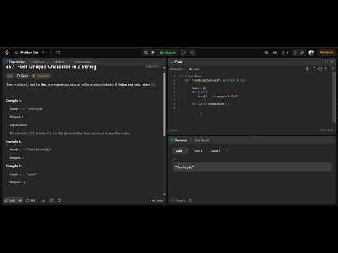 Day 5 | LeetCode 387 First Unique Character in a String | Counter Explained | 28/1000 🚀🔥