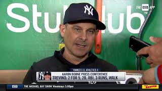 Manager Aaron Boone after the Yankees win
