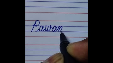 Pawandeep beautiful name write in cursive writing | cursive writing | cursive writing kaise likhe |