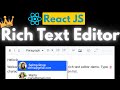 WYSIWYG Rich Text Editor From Scratch - ReactJS (No Llibrary) #webdevelopment
