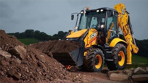 JCB Backhoe Loader Working For New Bridge Construction - JCB Dozer Working Video