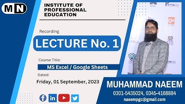 Lecture 01(Revised) MS Excel course in Urdu/Hindi | MS Excel Tutorial in Urdu/Hindi