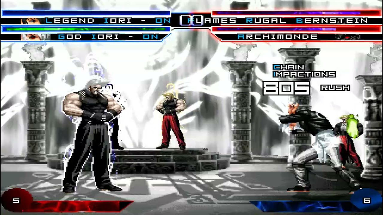Legend Iori On And God Iori On Vs Flames Rugal Bernstein And Archimonde Simul Battle