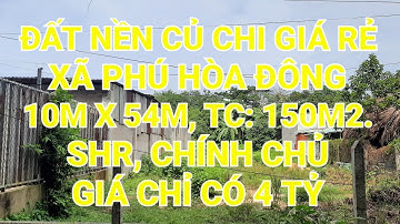 Đất nền Củ Chi giá rẻ MT 1 Xẹt Nguyễn Thị Nê, 10m x 54m, Giá 4 tỷ| Nhà Đất Củ Chi 999- Trường Vũ BĐS