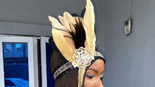 DIY HEAD PIECE | GATSBY THEMED HEAD PIECE | FEATHER HEADBAND | DIY HEADBAND
