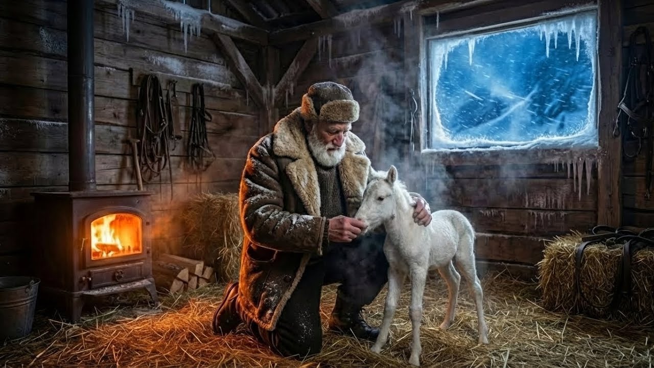 Leben bei -71°C: Ein 80-jähriger Mann kämpft 24h um sein neugeborenes Pferd.