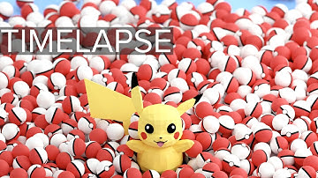 Blender Timelapse | Low Poly Pikachu | Gravedrinker