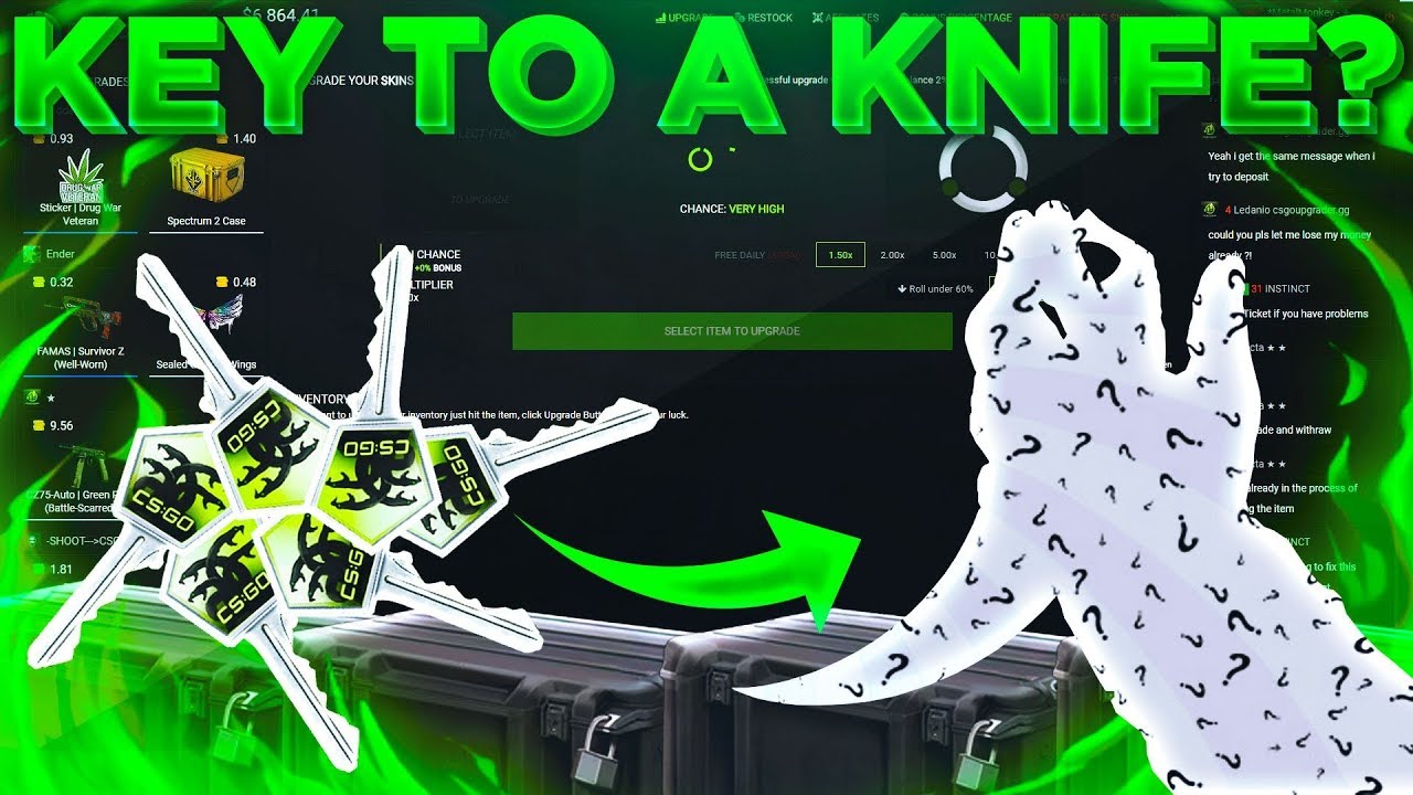 Key to a KNIFE?! - CSGOUpgrader.gg