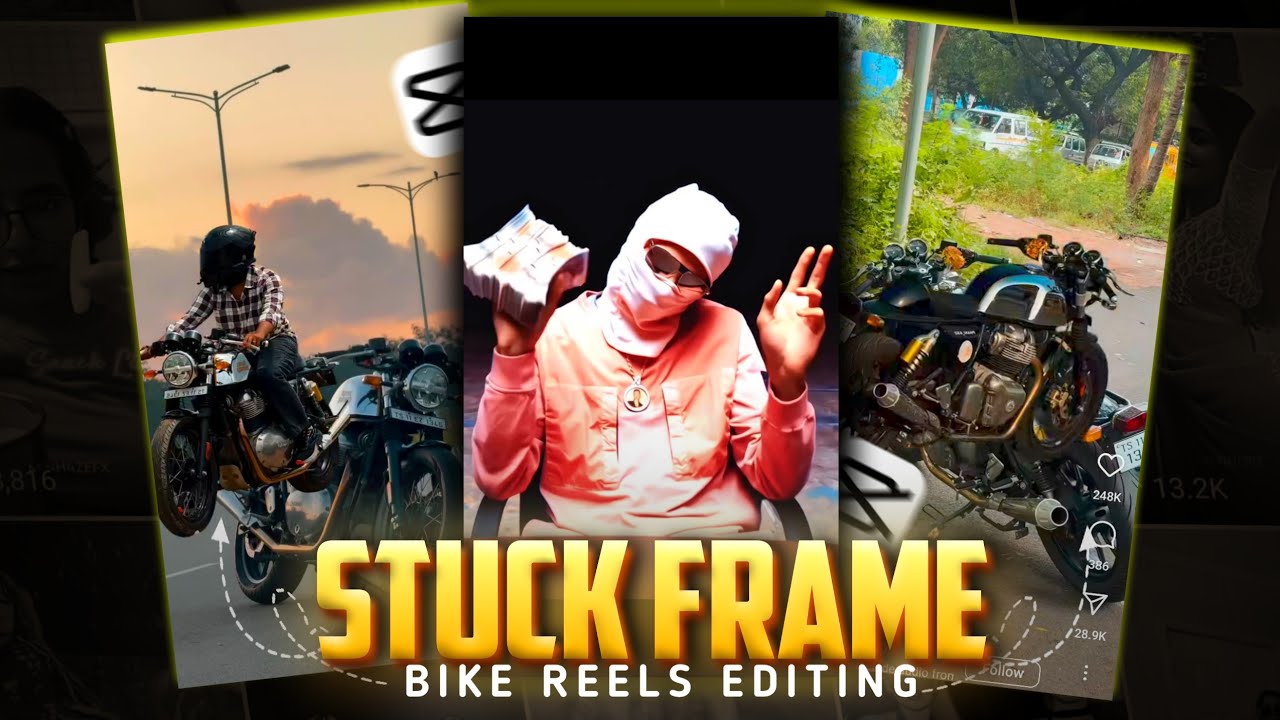 TRENDING STUCK FRAME BIKE reels editing Bike Reels video editing