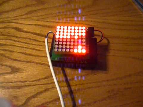 Arduino 8x8 led matrix with nunchuk Breakout game - YouTube