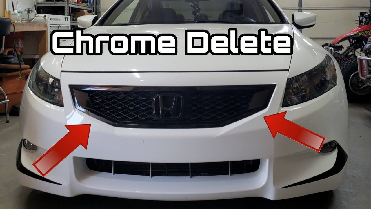 Superposición De Vinilo Cromado Para Honda Accord 2008-2012 - Blackout Para Ventanas, Estilo Sedán