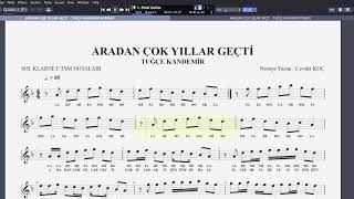 Aradan Çok Yillar Geçti̇ Tuğçe Kandemi̇r Nota Solfej