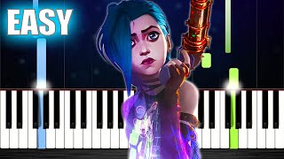 Imagine Dragons x J.I.D - Enemy (Arcane League of Legends) - EASY Piano Tutorial by PlutaX chords