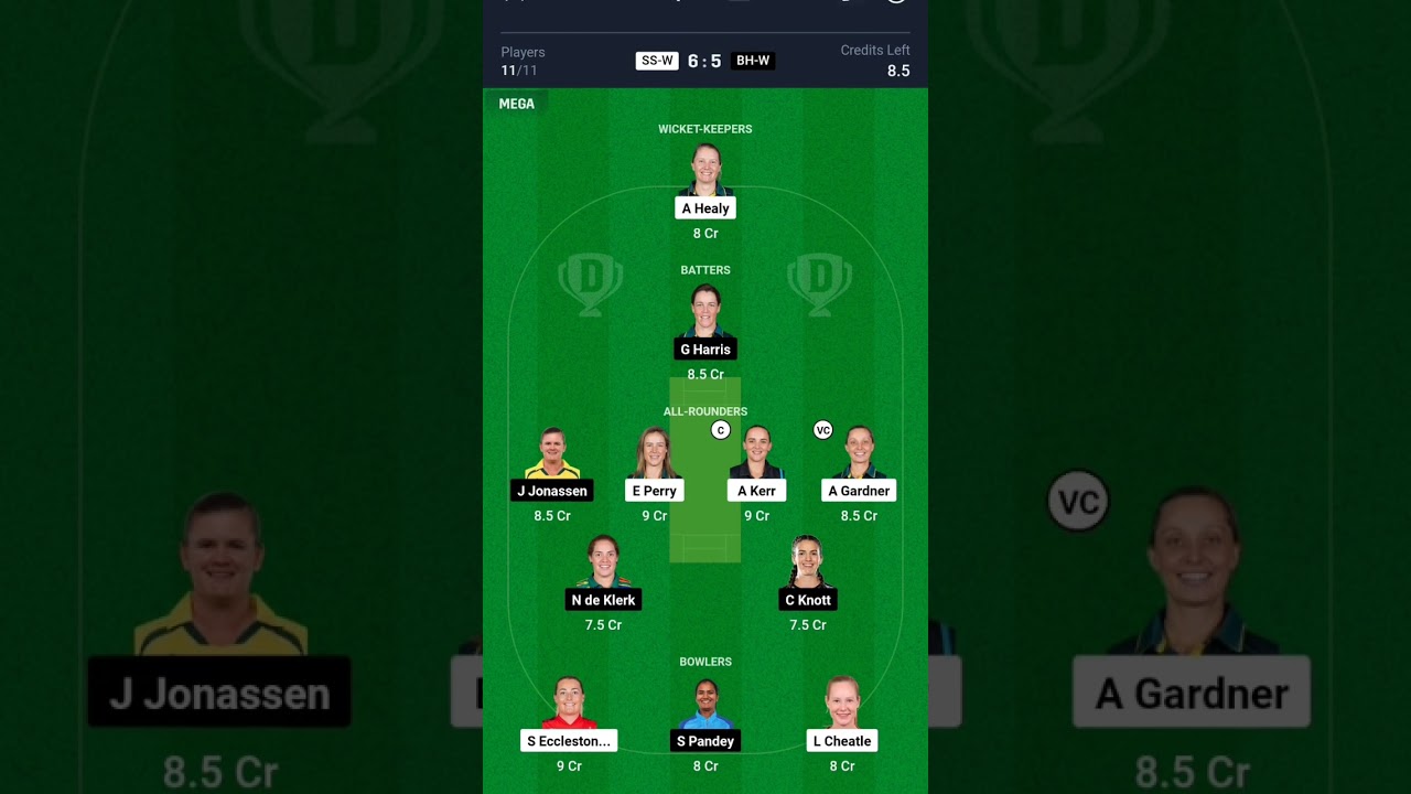 SS W vs BH W Dream11|SS W vs BH W Dream11 Prediction|SS W vs BH W Dream11 Team Today|WBBL T20 2024