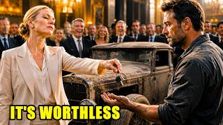 A Billionaire Heiress Gave a Single Dad Her Late Father’s Rusty Car as a Joke—It Was Worth $9M
