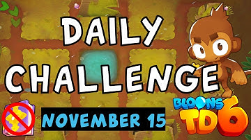 Bloons TD 6 Daily Challenge | Only Home Screen Monkeys | No MK No Powers | November 15 2022