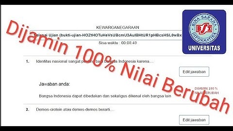 Soal HER PKN BSI 2019 Dijamin NIlai Berubah - Berani NOnton