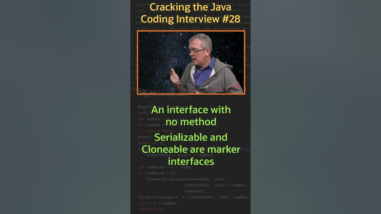 What is a marker interface? - Cracking the Java Coding Interview - YouTube