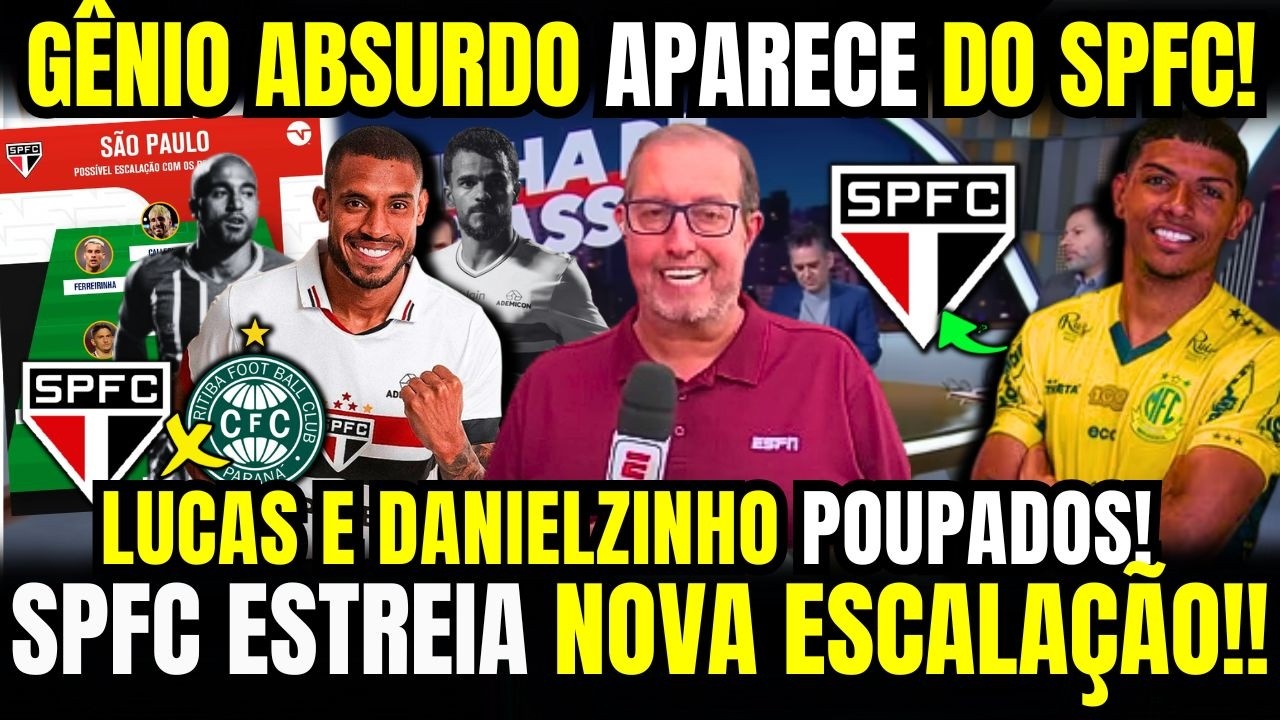 ⚠️😜GÊNIO ABSURDO APARECE DO NADA NO TRICOLOR! CRESPO APOSTA EM NOVA ESCALAÇÃO CONTRA O CORITIBA!