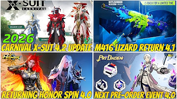 CARNIVAL X-SUT 4.1 UPDATE | M4 LIZARD RETURN | PRE-ORDER EVENT | 4.1 UPDATE/PUBG | CYBER WEEK LEAKS 