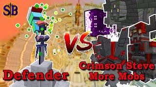 Defender Phase 1 vs Crimson Steve's More Mobs | Minecraft Mob Battle