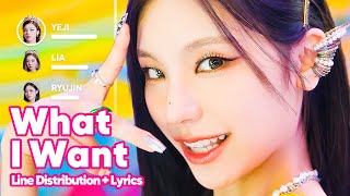 ITZY - WHAT I WANT (Line Distribution   Lyrics Karaoke) PATREON REQUESTED