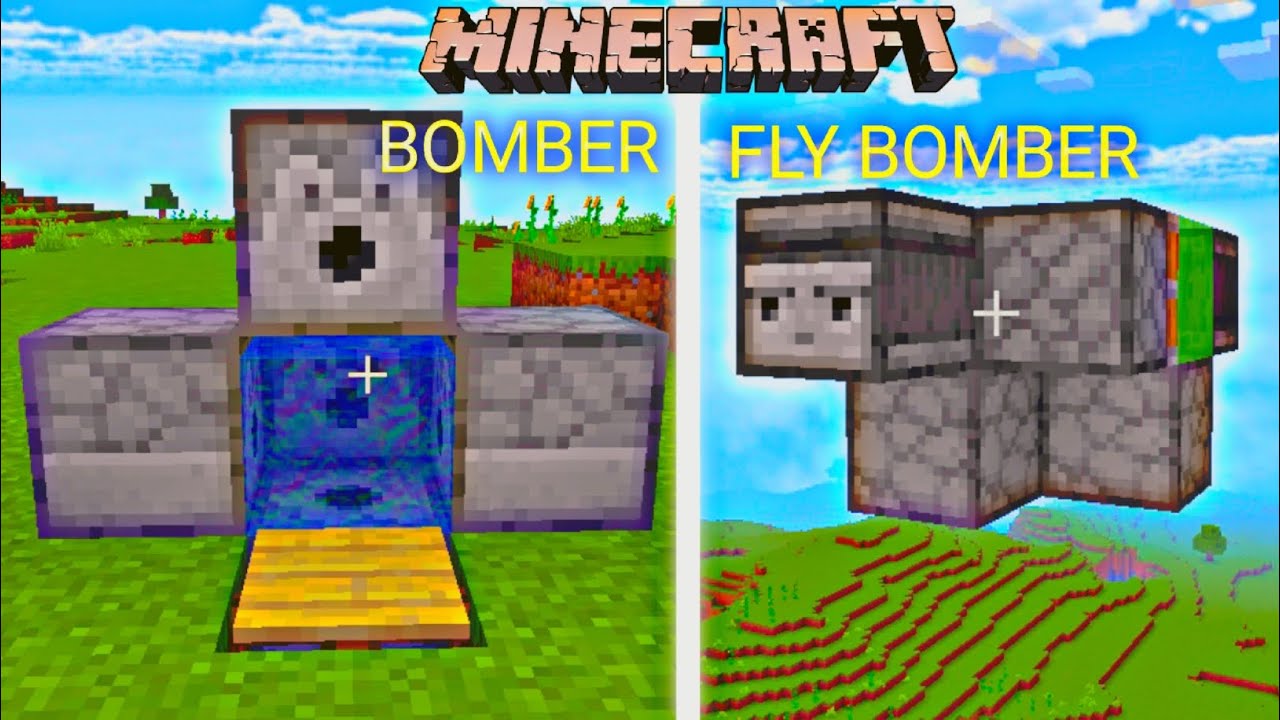 Minecraft Mein Bomber Machine Kaise Banaye l How to make a TNT bomber ...