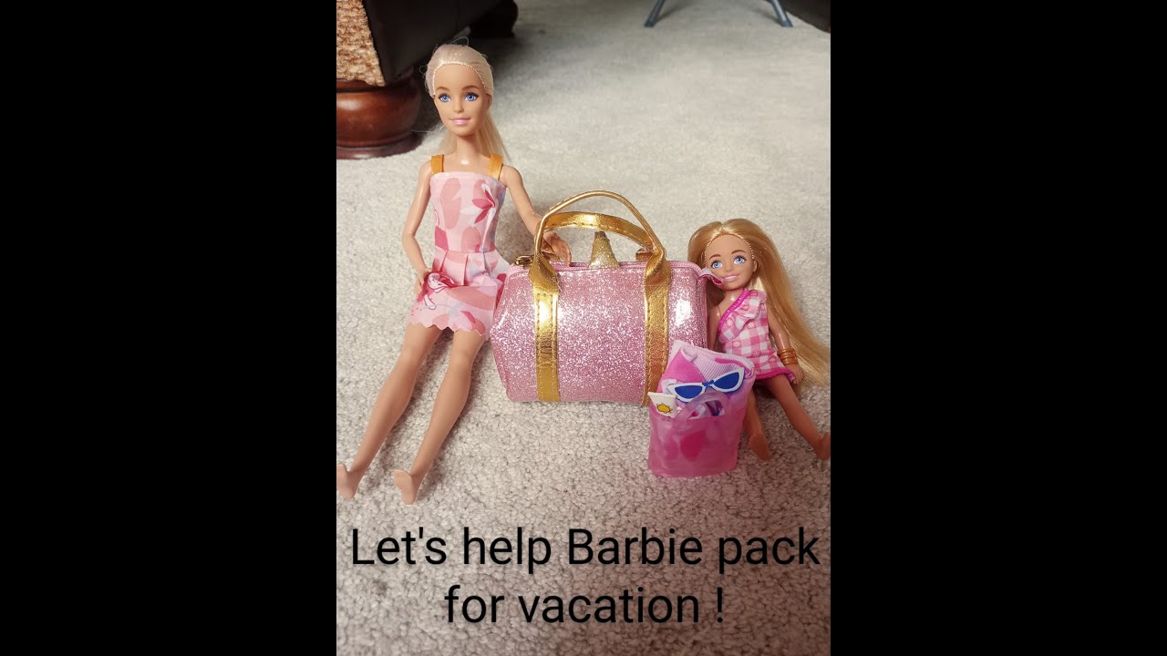 Help me pack Barbie's bag for vacation!