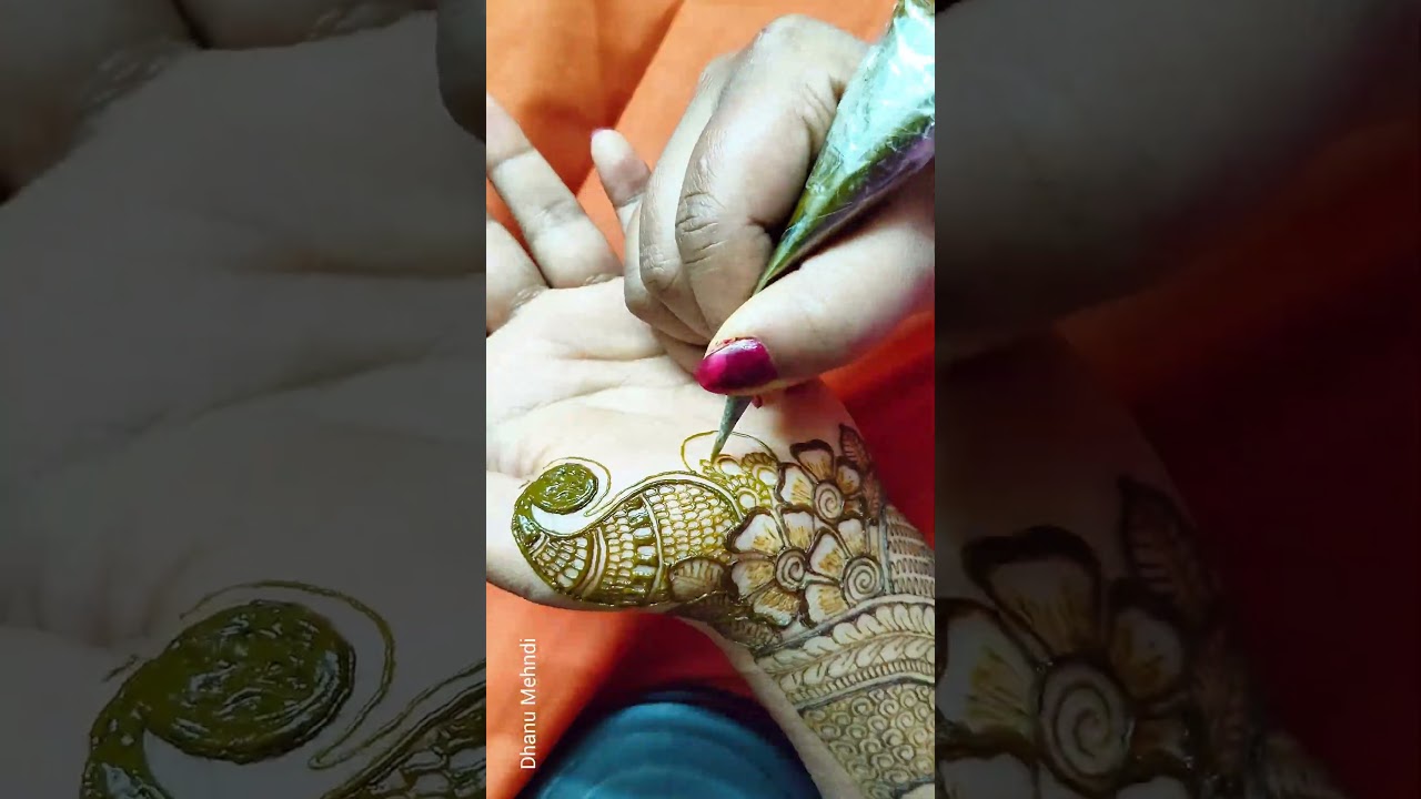 Easy floral mehndi design #shorts #viral