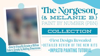 Norgeson Melanie B Paint by Number PBN Collection Kit: Reveal Review &amp; Painting Tutorial for Texture