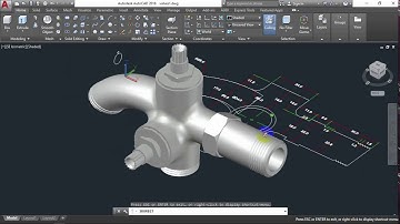 AutoCAD 3D, water valve, how to draw valve accessory, autoCAD part4