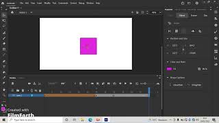 penganimasian shape tween pada teks, objek dan gambar di aplikasi adobe animate