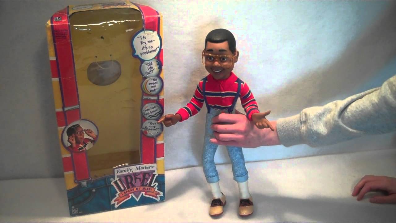 Vintage 1991 Family Matters I Speak My Mind talking Steven Urkel Pullstring  Plush Doll By Hasbro